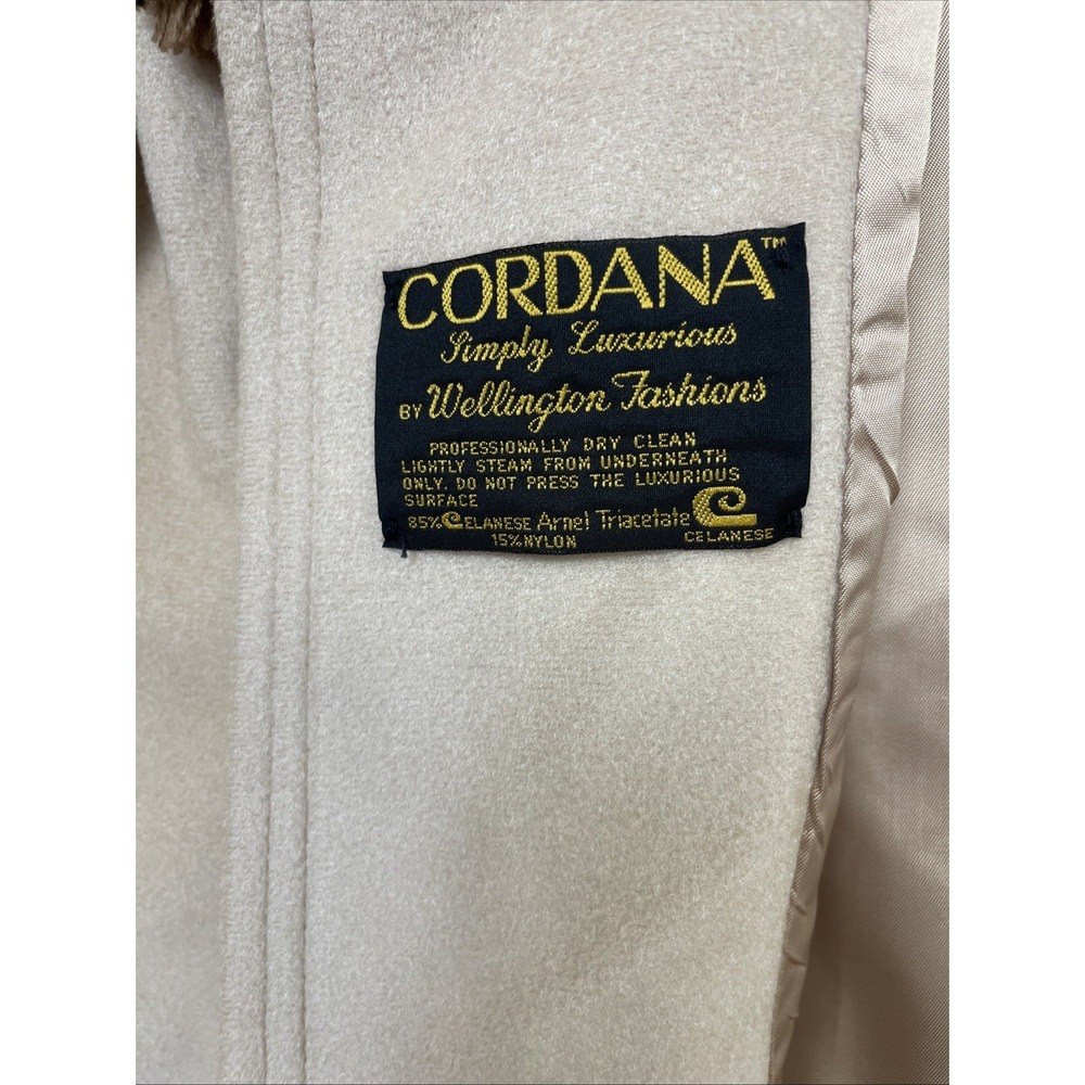 Vintage Cordana Simply Luxurious Wellington Fashions Celanese Arnel Long Coat - Picture 4 of 5